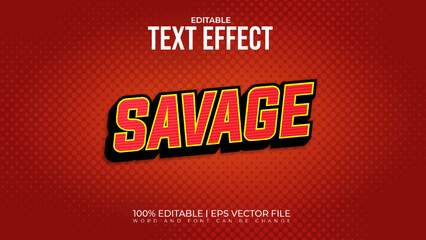 Savage text effect style