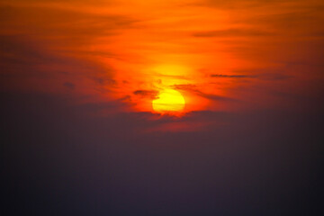 sunset in the sky