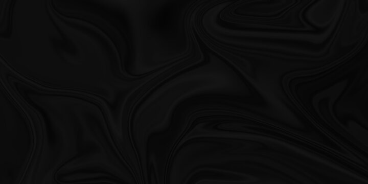 Abstract background with black satin silk background. Soft wavy folds of delicate shiny fabric. High resolution natural wool or jersey black texture. Grunge silk texture satin velvet material .