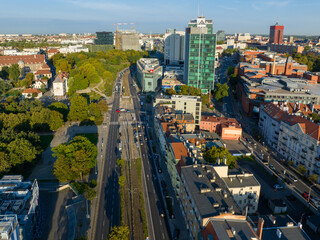 Poznan. Aerial View of Modern District of Poznan. Greater Poland Voivodeship. Poland. Europe. 