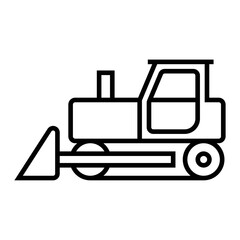 simple dozer wheel chain line icon