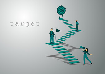 Target. Increase business performance, growth, improvement, or growing for success or investment profit, strategy, or plan concept.