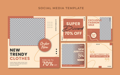 Exclusive fashion sale social media template