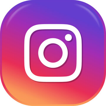 Dobrich, Bulgaria &ndash; 2022, September, 10: illustrative editorial of transparent Instagram logo icon in 3D style