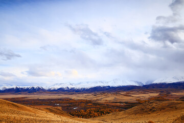 wallpaper autumn landscape mountain altai, freedom romantic trip