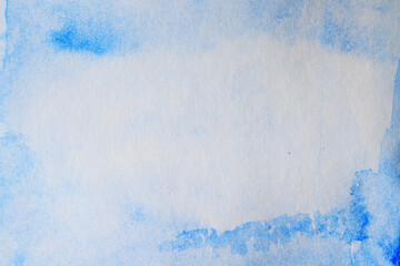 blue watercolor background paper texture vignetting frame