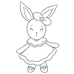 Cute bunny outline 