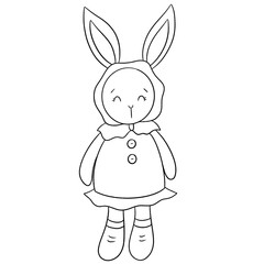 Cute bunny outline 
