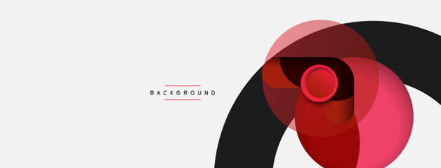 Circle and round shapes abstract background. Vector illustration for wallpaper banner background or landing page