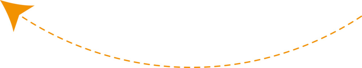 Obraz premium Dashed Line Arrow