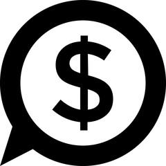 Chat Glyph Vector Icon 