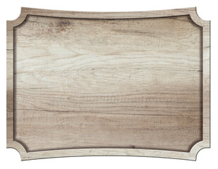 Wooden sign board isolated