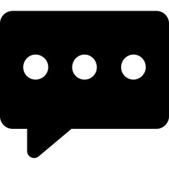 Chat Glyph Vector Icon 