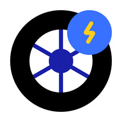 Fototapeta premium charging from tyre
