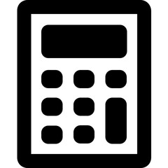 Calculator Glyph Vector Icon 