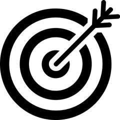 Target Glyph Vector Icon 