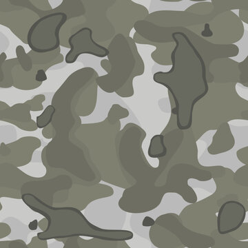 Seamless camouflage pattern of spots. Print on fabric and clothing. Vector illustration.