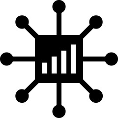 Network Glyph Vector Icon