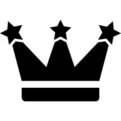 Crown Glyph Vector Icon 