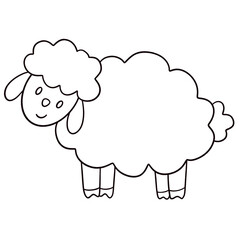 Cute sheep outline 