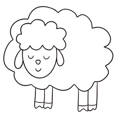 Cute sheep outline 