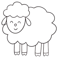 Cute sheep outline 