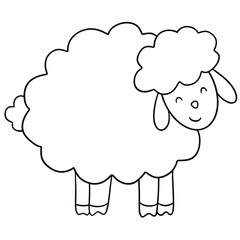Cute sheep outline 