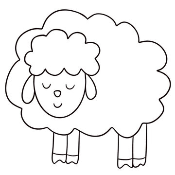 Cute sheep outline 