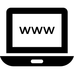 Domain Glyph Vector Icon