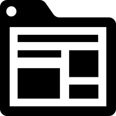 Layout Glyph Vector Icon 