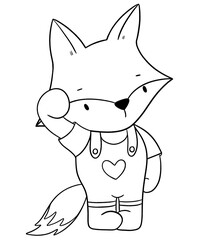 Cute fox outline 
