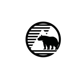 Bear Mountain Logo, art vector design