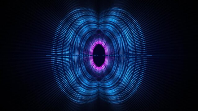 Abstract background 3D animation shiny futuristic object made of geometric elements transforms and rotates in space loop. Great for scientific, technological, industrial, futuristic, luxury, sci-fi il