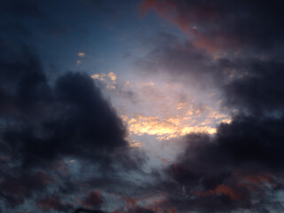Obraz na płótnie Canvas Clouds in the sunset sky.