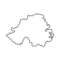Obraz premium Nothern Ireland, UK region map. Vector illustration.