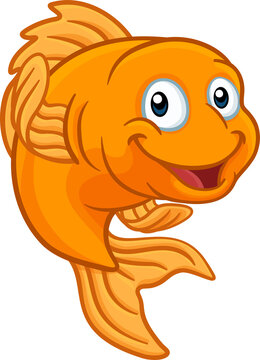 Gold Fish or Goldfish Cartoon Character