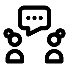 Talking Chat Icon Line