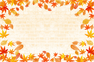 落ち葉のバックグラウンド、秋のイメージ