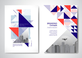 Template vector design for Brochure, AnnualReport, Magazine, Poster, Corporate Presentation, Portfolio, Flyer, infographic, layout modern with color size A4, Front and back, Easy to use.