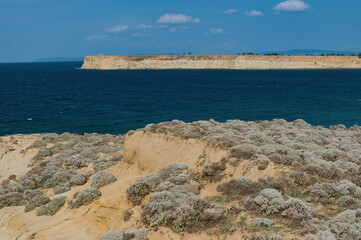 Fototapeta na wymiar Gokceada Island located in Aegean Sea region. The island belongs to Turkey.