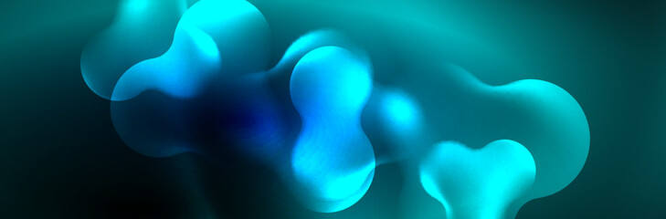 Magic neon glowing lights abstract background wallpaper design, vector illustration