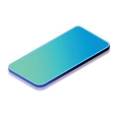 Purple smartphone isometric