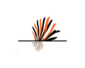 Abstract colorful symbol   and sign isolated white background