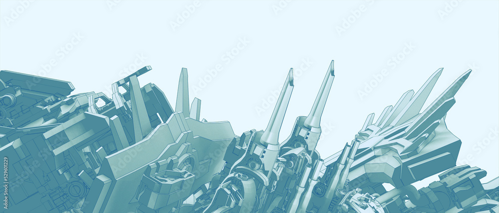 Poster abstract background. machine and industrial evolution for robotics industry and technological develo