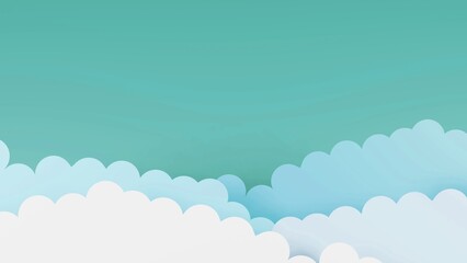 雲　空　背景素材　3D