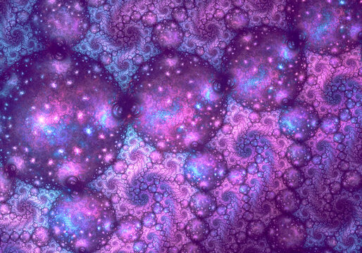 Abstract Kleinian fractal art of infinite spiral patterns with very detailed texture.