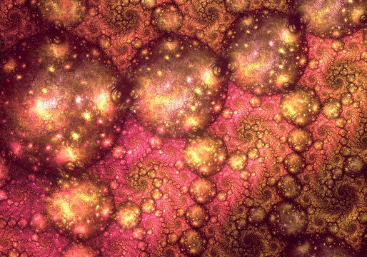 Abstract Kleinian fractal art of infinite spiral patterns with very detailed texture.