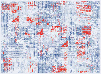 Carpet bathmat and Rug Boho style ethnic design pattern with distressed woven texture and effect