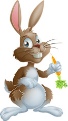 Bunny rabbit and carrot
