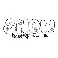Handmade text, Snow Board clipart